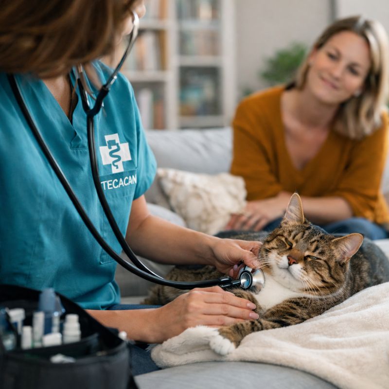 Per què gats i gossos viuen millor la visita veterinària a casa