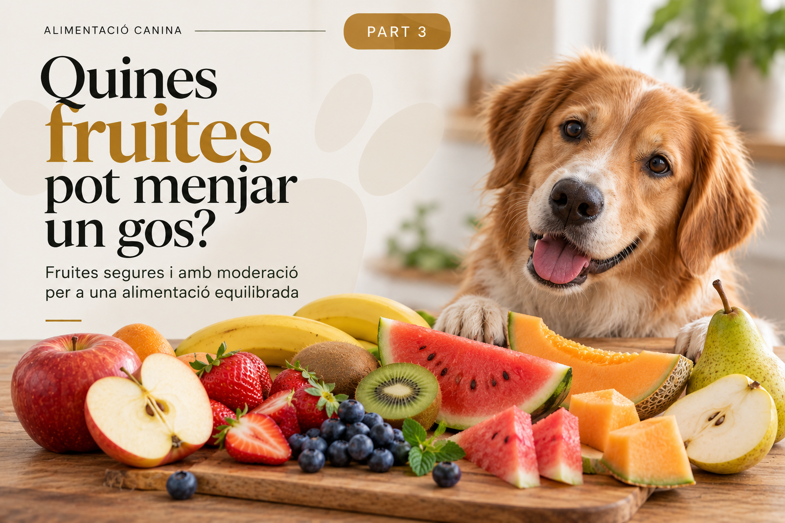 ALIMENTACIÓ CANINA · PART 3 Quines fruites pot menjar un gos?