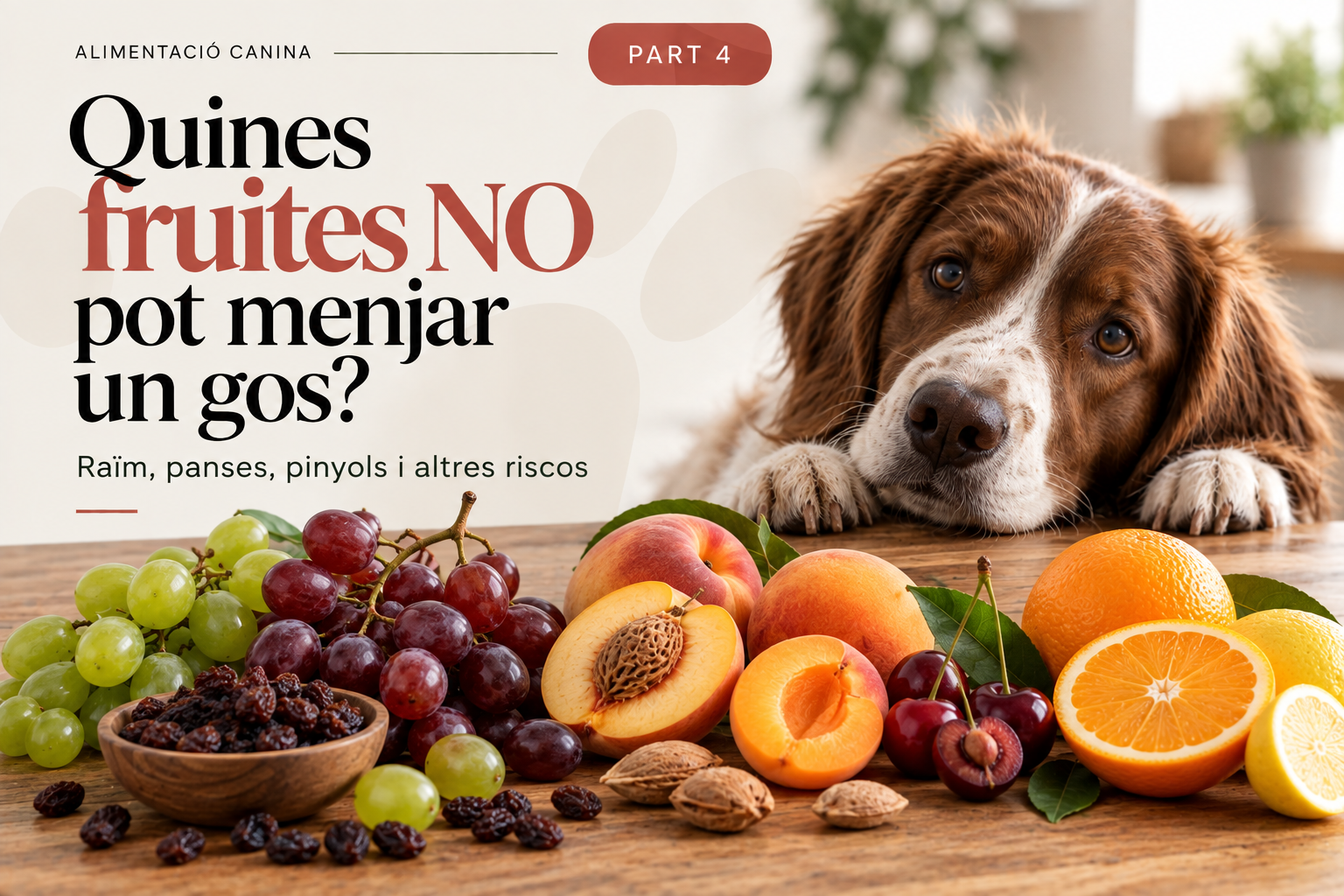 ALIMENTACIÓ CANINA · PART 4 Quines fruites NO pot menjar un gos?